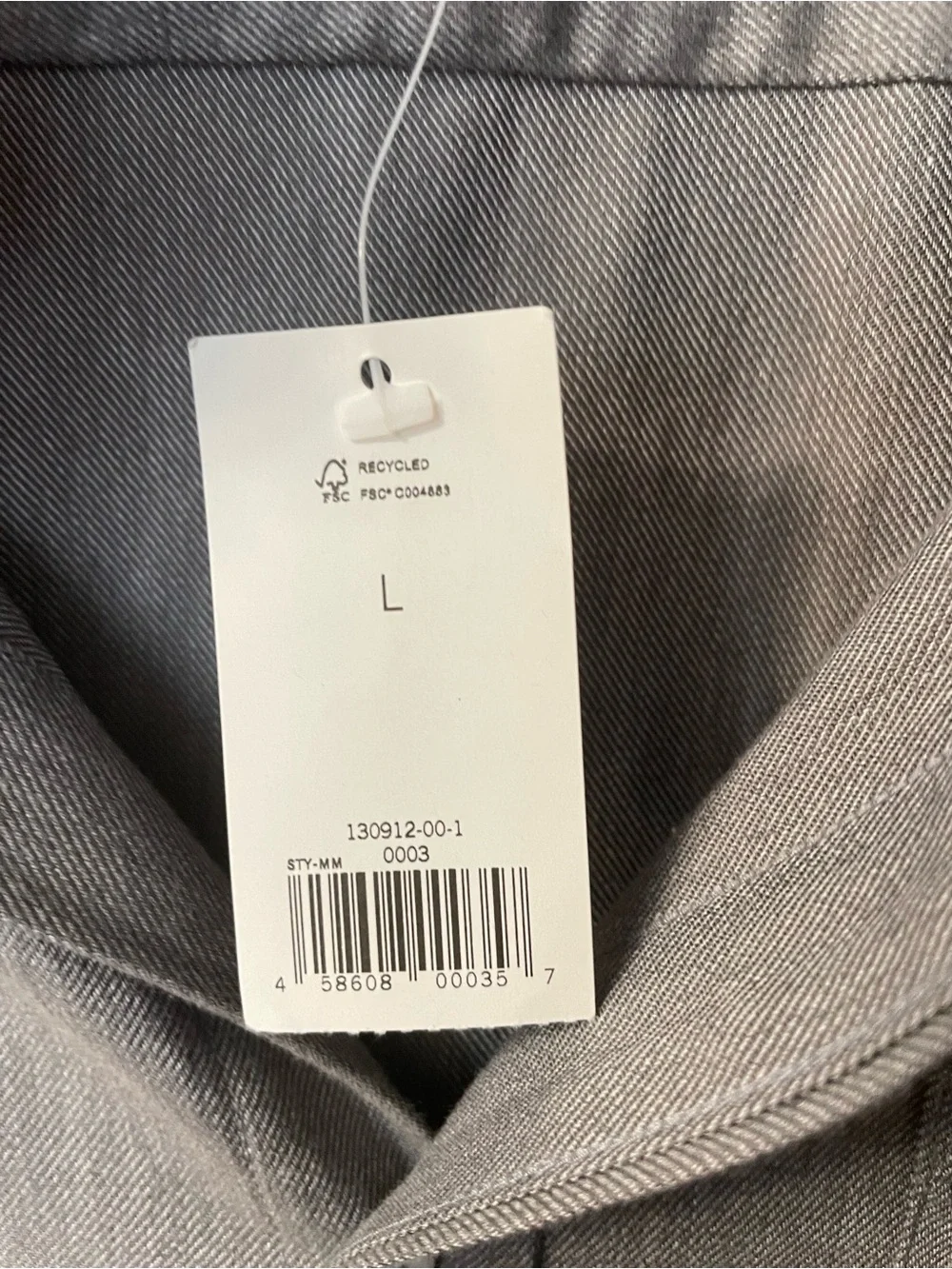 Banana Republic L Gray Luxe Flannel Slim Fit Collared Shirt NWT